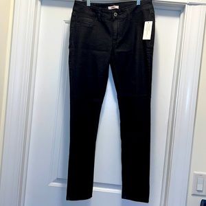 Juniors Stretch Bongo Black Skinny Jeans with Sheen Size 11
